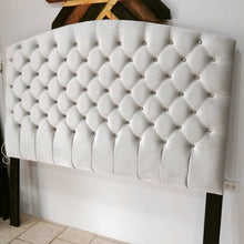 Load image into Gallery viewer, Velvet Finsbury Headboard with Tufted Buttons
