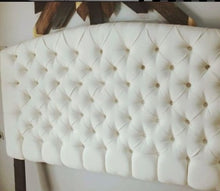 Load image into Gallery viewer, Velvet Finsbury Headboard with Tufted Buttons
